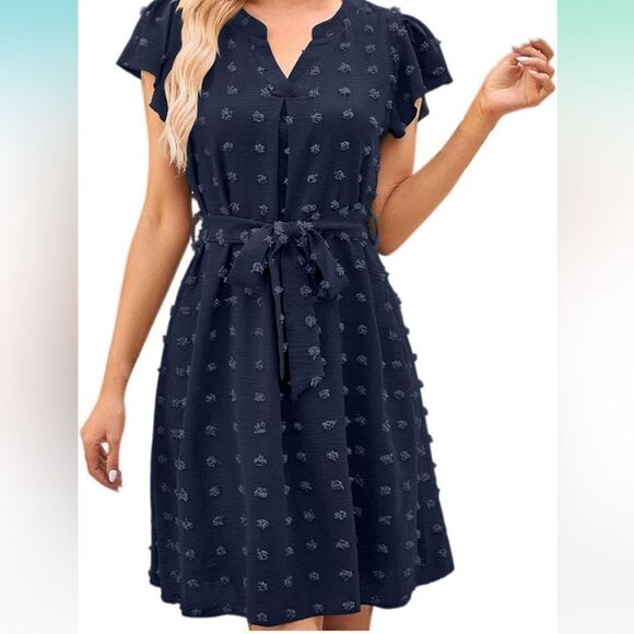 Navy Dress Pockets Woman’s size Large - Picture 1 of 7